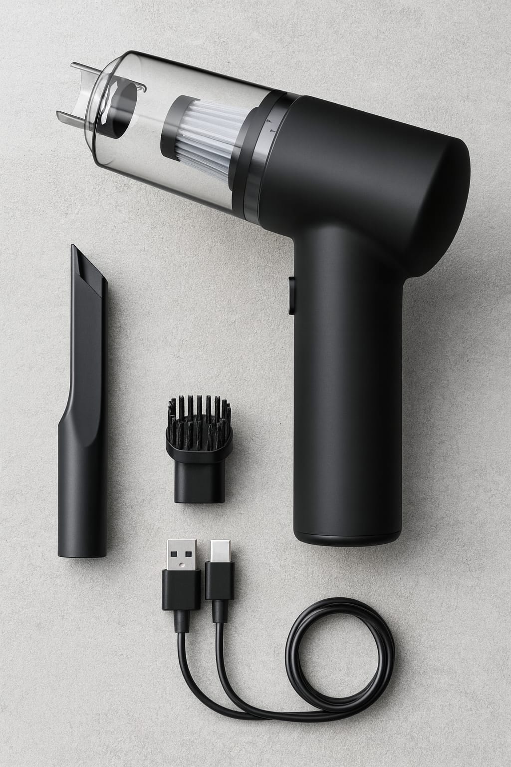 Aspirator pentru masina, fara fir, 3 in 1, baterie incorporata 4000 mAh, plus perie de curatare